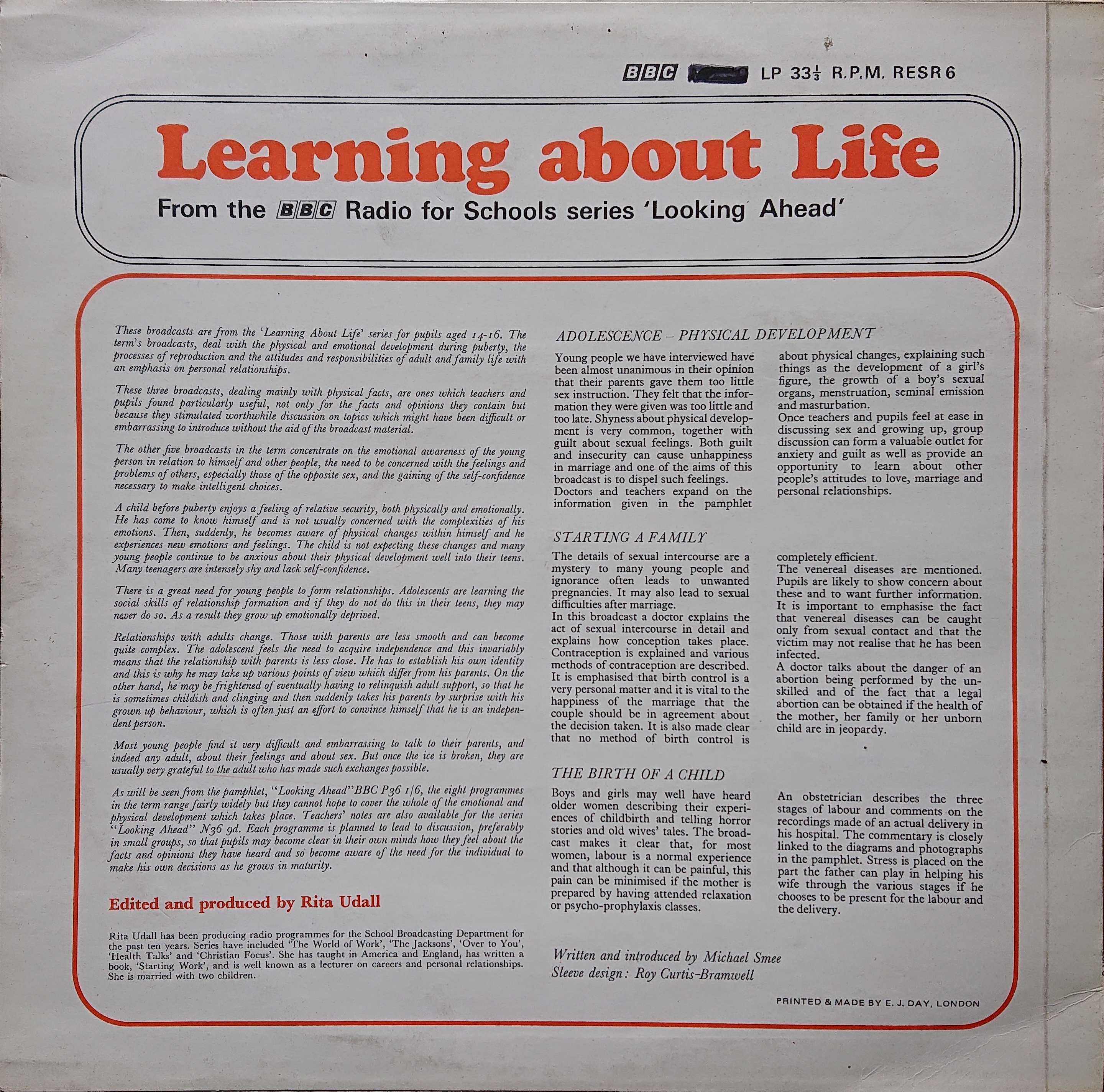 Picture of RESR 6 Learning about life by artist Michael Smee from the BBC records and Tapes library
